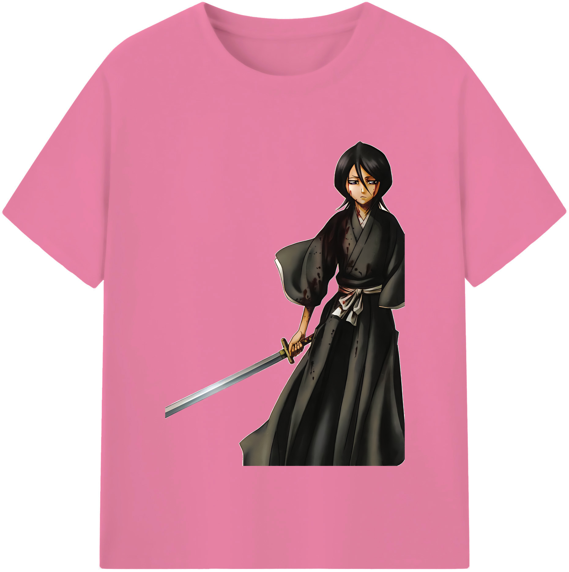 （画像用） ブリーチ 朽木ルキア BLEACH Kuchiki Rukia 綿100％半袖Tシャツ（フロントプリント）
